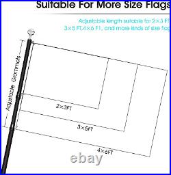 Flag Pole for Outside House, 30ft Telescopic Flag Pole Kit, Heavy Duty Aluminum